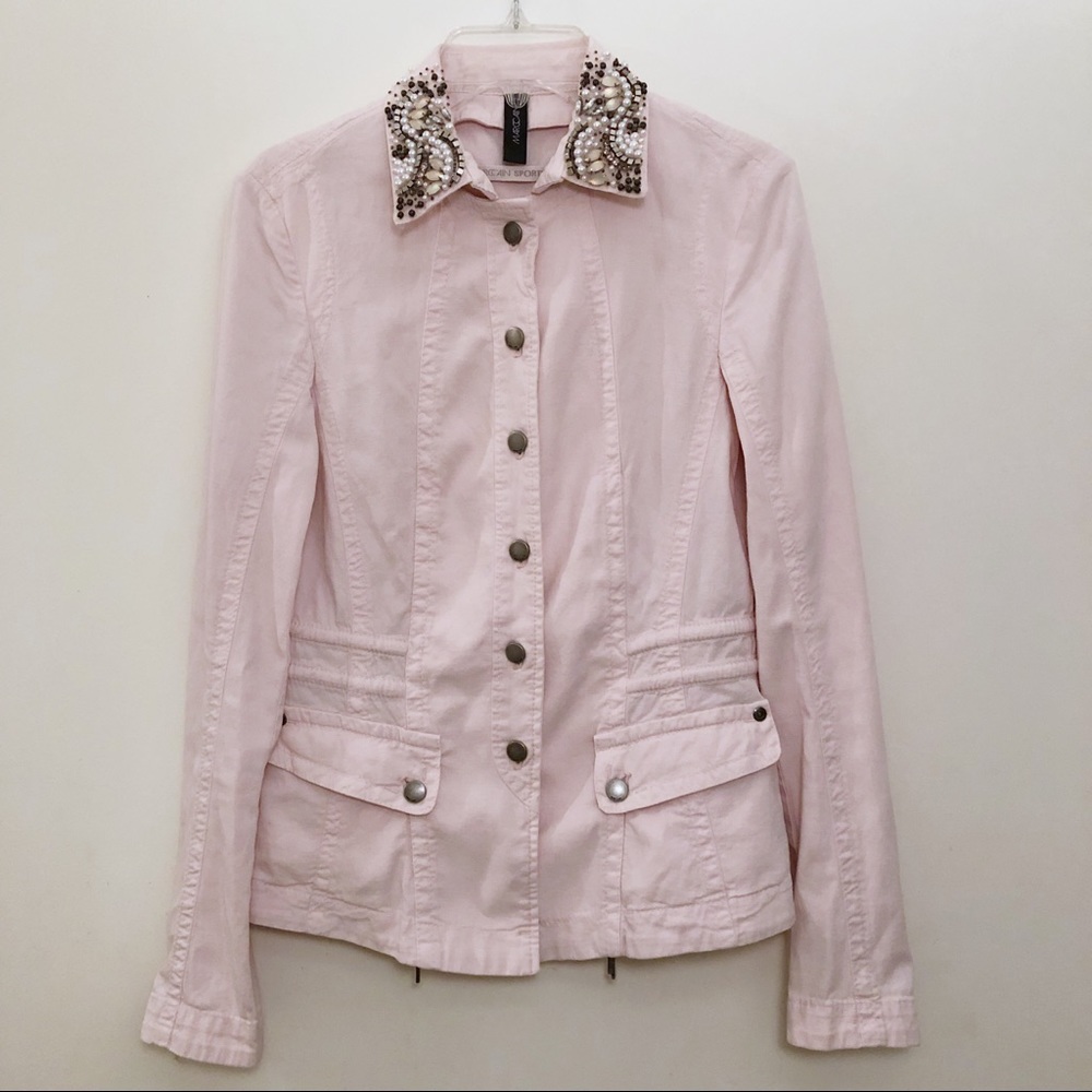 Marc Cain Rhinestone Embellished Shirt Jacket